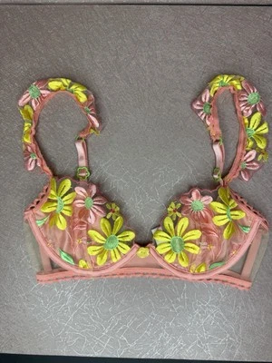 Sujetador con aros bordado Daisy Jane For Love And Lemons XS NUEVO Foto 1 de 3
