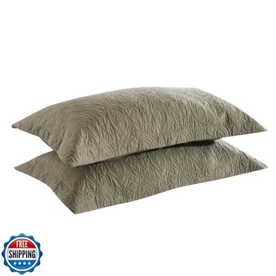 Fundas de almohada bordadas de 2 piezas MarCielo, almohada de microfibra decorativa King  Foto 1 de 4