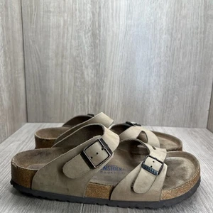 Birkenstock Franca Slide Sandal Adult Unisex L9 M7 Adjustable Strap Nubuck Beige - Picture 1 of 11