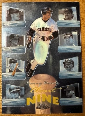 BARRY BONDS ~ 1998 Topps Chrome “Clout Nine” Insert  #C7 GIANTS - Image 1 of 2