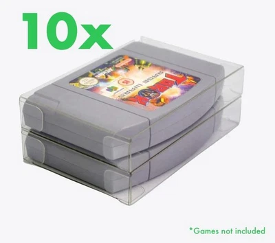 10x Nintendo N64 Game Cartridge Clear Plastic Protective Cartridge Protector - Image 1 of 4