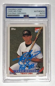 Todd Helton Autograph Signed 1993 Topps Bazooka Rookie “HOF 24” PSA/DNA - Picture 1 of 2