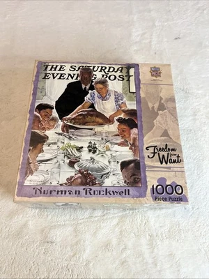 Puzzle 1000piece Jigsaw Norman Rockwell Freedom From Want Saturday Evening Post - Image 1 of 4