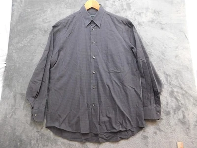 Camisa Canali Para Hombre Mediana Negra Manga Larga Abotonada Italia Vestido Informal Algodón Foto 1 de 4