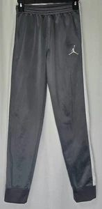 Nike Air Jordan Boys Sz L Jumpman Joggers Sweatpants Gray White Basketball 12-13 - Picture 1 of 8