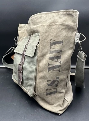 Vintage Addiction U.S. Military Recycled Canvas Large Tote Crossbody NWT - Image 1 of 4