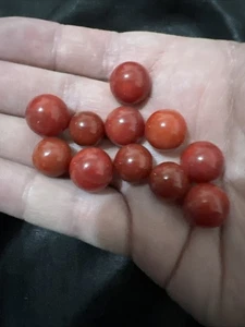 vintage solid red marble lot of 11 - Picture 1 of 1