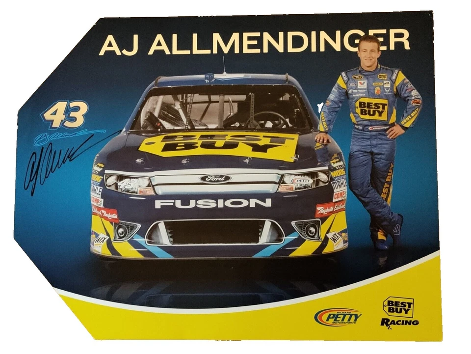 AJ Allmendinger Best Buy Racing Car Signed Photo - Imagem 1 de 4