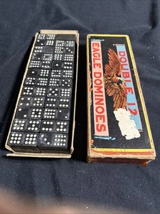 Vintage 1930S Double #12, Eagle Dominoes Box CRISLOID Plastics, Inc - Picture 1 of 5