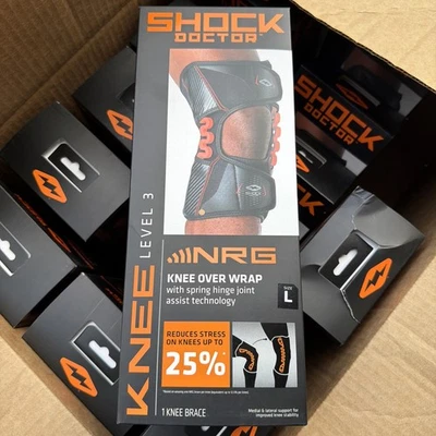 Shock Doctor Nivel 3, Rodilla Sobre Envoltura Soporte con Bisagras Conjunto Talla Mediana 17-19 Foto 1 de 4
