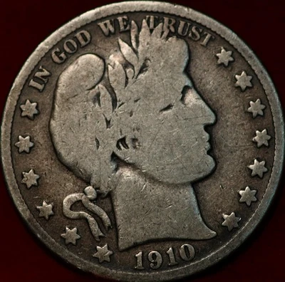 1910-S San Francisco Mint Silver Barber Half Dollar - Image 1 of 2