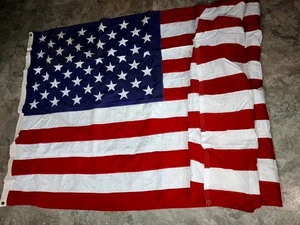 Vintage amerikanische Flagge groß 5 Fuß × 10 Fuß 🇺🇲 Valley Forge beste Baumwollstich 50 ⭐ - Bild 1 von 3