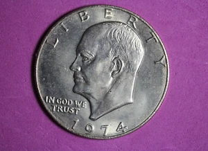 1974- Eisenhower One Dollar #P16769 - Picture 1 of 2