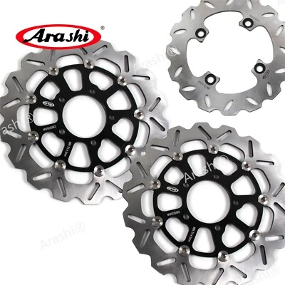 Disco rotor freno delantero trasero negro apto para Kawasaki Ninja ZX-6R ZX636 ABS 2013-2021 Foto 1 de 4