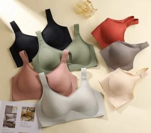 Nuovo lotto 1/o 3 pz senza filo 3D pad rimovibile lattice largo lato reggiseno completo senza fili - Foto 1 di 6