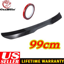 Universal Car Rear Roof Lip Spoiler Wing Carbon Fiber Tail Trunk Kit ABS Strips