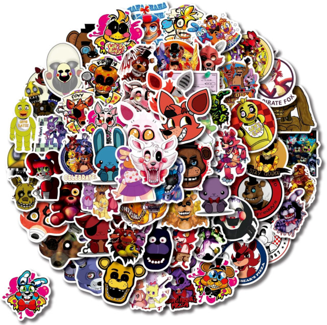 fnaf 1 crew Sticker for Sale by scoobsmcdoobs