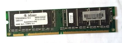 64Mb PC133 DIMM SDRAM Memory Modules,  140132-001 - Used - Image 1 of 4