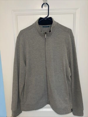 Perry Ellis Gray Zip Up Jacket Business Casual Great Condition Multi Season Wear - Изображение 1 из 4