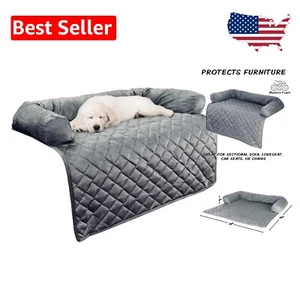 Attractive Diamond Quilted Pet Couch Protector with Memory Foam Neck Support - Picture 1 of 9
