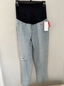 Isabel Maternity By Ingrid & Isabel Boyfriend Jeans Womens 8 Blue Denim Casual - Picture 1 of 7