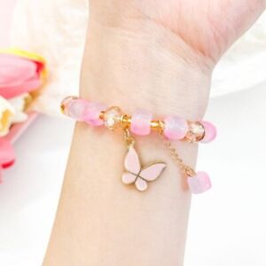Fashion Colorful Crystal Butterfly Pendant Bracelet Women Jewelry Holiday Gifts