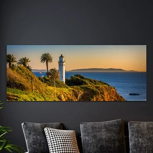 Glas-Bild Wandbilder Druck auf Glas  125x50 Blick Leuchtturm Point Vicente - Bild 1 von 6