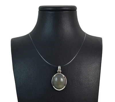 Ciondolo in Pietra di Luna e Argento 925. Made in Italy - Immagine 1 di 2