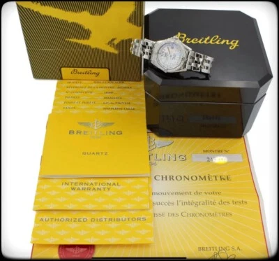 Juego completo de diamantes de fábrica esfera Breitling Wings Lady Windwider Ref A67350 Foto 1 de 4