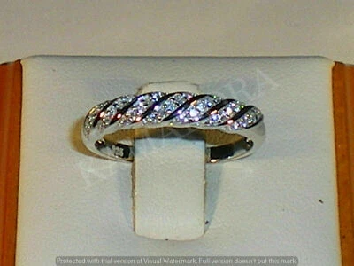 0.10Ct White Round Cut CZ Engagement Wedding Band Ring Solid 925 Sterling Silver - Image 1 of 4