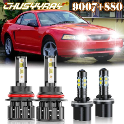 para Ford Thunderbird 1994-1997 4X 9007+880 faróis de LED Hi/Lo+lâmpadas de neblina - Imagem 1 de 4