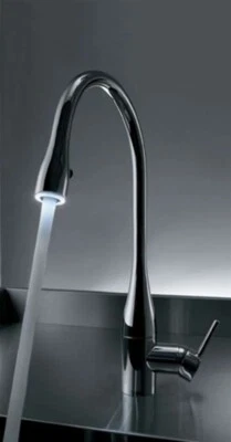 Grifo de cocina KWC 10.121.103.000 EVE con aireador extraíble de luz CROMO PULIDO Foto 1 de 4