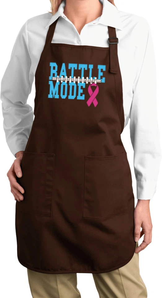 Ladies Breast Cancer Awareness Battle Mode Ladies Apron - Image 1 of 1