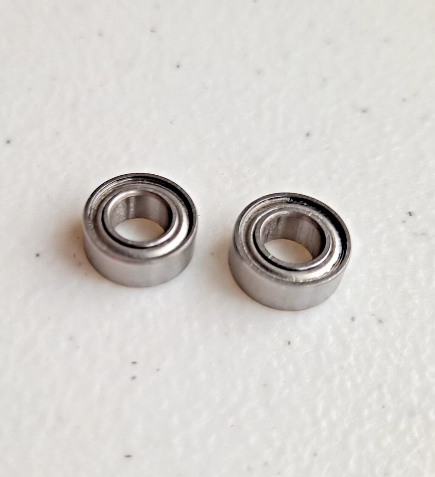 Precision Metal Sealed Ball Bearings 5x10x4mm (2 pcs) - Image 1 of 1