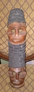 Vintage Hand Carved Native American Mini Head/face African Art Folk Art - Picture 1 of 2
