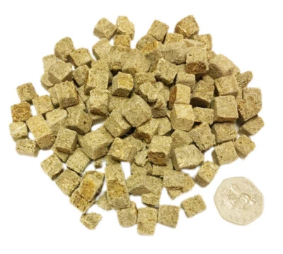 PROREZULT Tubifex Worm Freeze Dried Cubes - Tropical Cichlids Discus Goldfish Koi Turtles