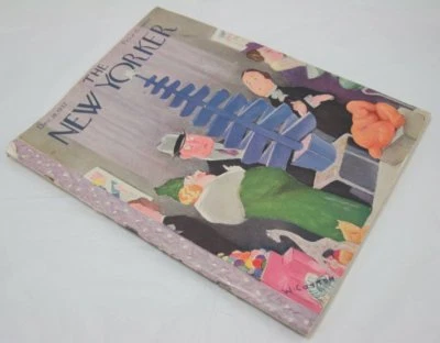 Vintage New Yorker Magazine December 18th 1937 W Cotton Christmas Cover Foto 1 de 4
