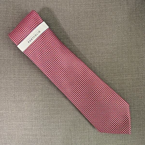 Perry Ellis Men's Neck Tie Geometric Gaines Mini Classic Red MSRP $55 - Picture 1 of 3