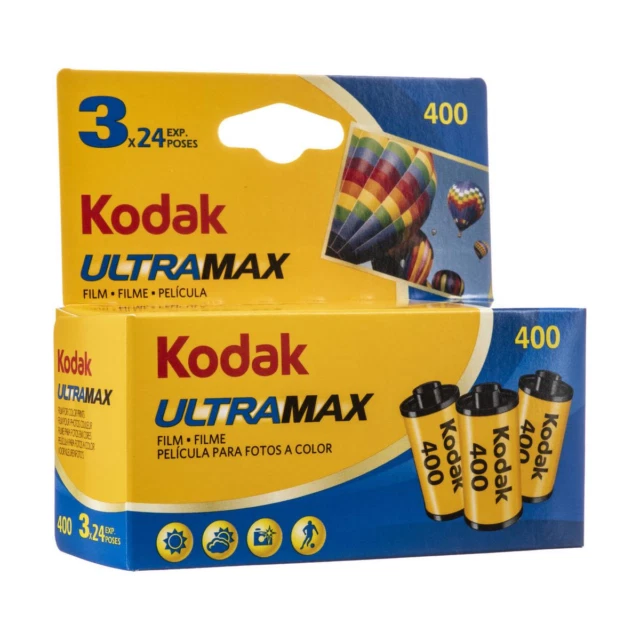 Kodak Ultramax 400 35mm 135/24 Color Film (3-Pack)