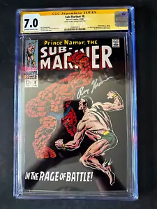 Sub-Mariner #8 CGC 7.0 Signed By Roy Thomas 1968 Sub-Mariner Vs The Thing Marvel - Picture 1 of 3