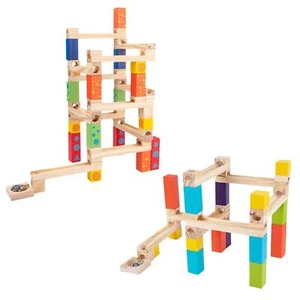 DIY Wooden Track Marble Toy Educational Building Blocks Castle Track Marble Run - Picture 1 of 12