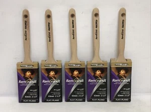 Lot Of (5) Arroworthy Rembrandt 2-1/2 In. W Medium Stiff Flat Paint Brush - Picture 1 of 3