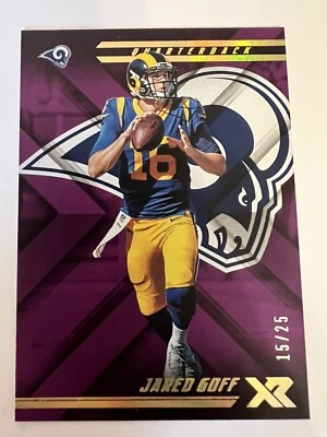 2018 Panini XR Purple /25 Jared Goff #89 LA Rams Lions - Image 1 of 2