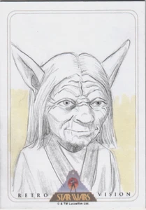 Yoda Star Wars The Empire Strikes Back Sketch Card 1/1 - Picture 1 of 2