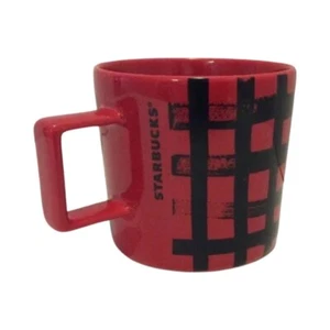 Starbucks Red & Black Plaid Design 14 Ounce 2016 Ceramic Coffee Mug - Imagen 1 de 12