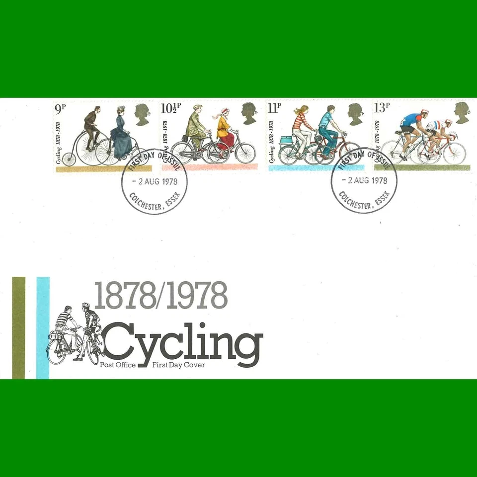 Великобритания FDC велоспорт столетие памятный почтовое отделение первый день обложка, 2.8.1978 - Изображение 1 из 1