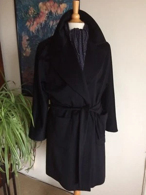 Nuevo Abrigo Marina Rinaldi/MaxMara Damas Muestra Talla 12/14 Negro Auténtico. Hecho en Italia. Foto 1 de 4