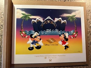 Disney Cruise Line Captain Mickey and Captain Minnie's Magical Fleet Print 11x14 - Picture 1 of 3