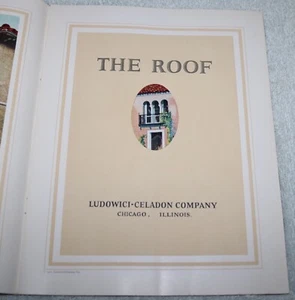 LUDOWICI SELADON DACHZIEGEL ORIGINAL 30ER JAHRE KATALOG ARCHITEKTENBAU - Bild 1 von 7