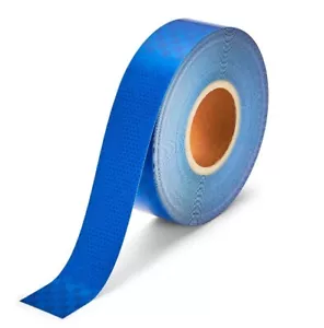 Cinta de seguridad reflectante de alta visibilidad micro prismática rollo de corte de 15' azul 2" - Imagen 1 de 3